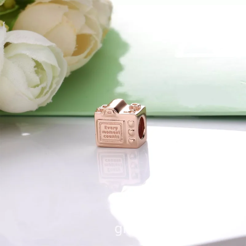 (bild till) Pandora Berlock Kamera 14 Karat Roséguld - 787986Cz - View 3