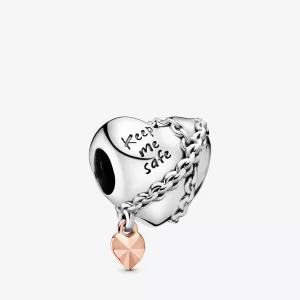 (bild till) Pandora Berlock Kedjat Hjärta 14 Karat Roséguld - 788344