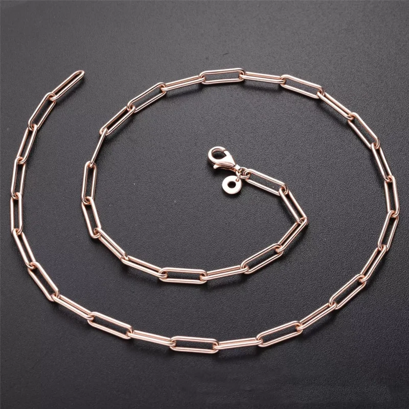(bild till) Pandora Halsband Long Link Kabelkedja 14 Karat Roséguld - 388349 - View 2