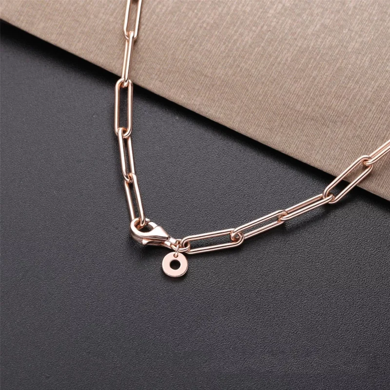 (bild till) Pandora Halsband Long Link Kabelkedja 14 Karat Roséguld - 388349 - View 3