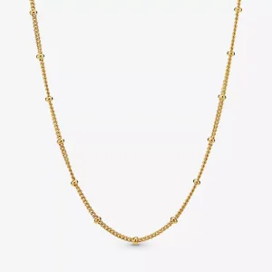 (bild till) Pandora Halsband Pärlstav 14 Karats Guldpläterad - 367210