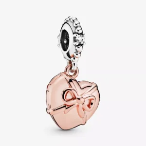 (bild till) Pandora Hängberlock Brazillianskt Hjärta 14 Karat Roséguld - 788025Cz