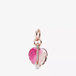 (bild till) Pandora Hängsmycke Rosa Murano -Glasblad 14 Karat Roséguld - 388258Pmu