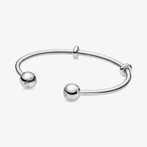 (bild till) Pandora Moments Snake Chain Style Öppen Armring - 598291