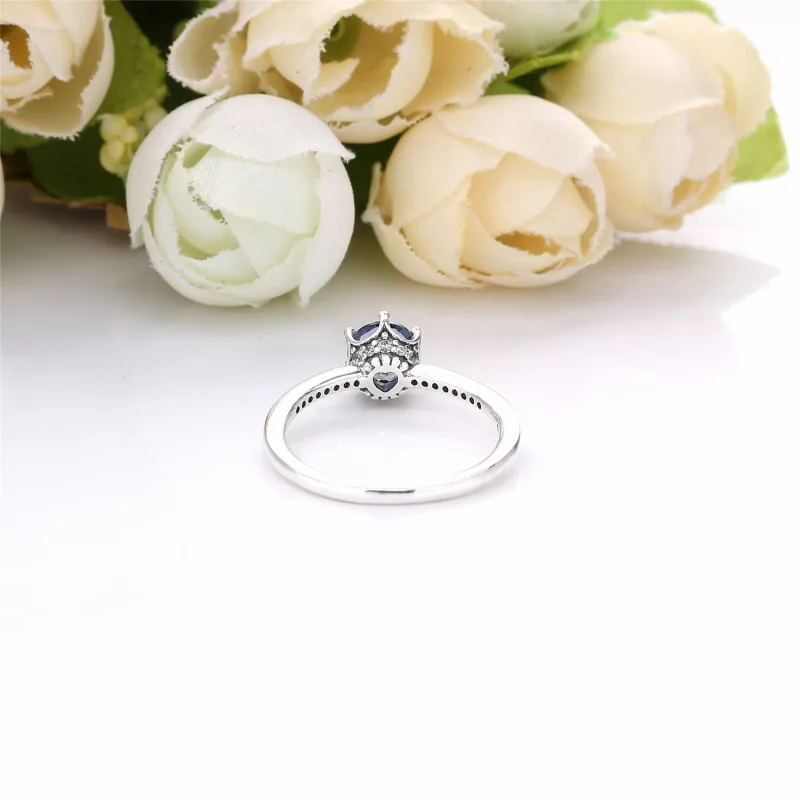 (bild till) Pandora Ring Blå Mousserande Krona - 198289Nswb - View 3