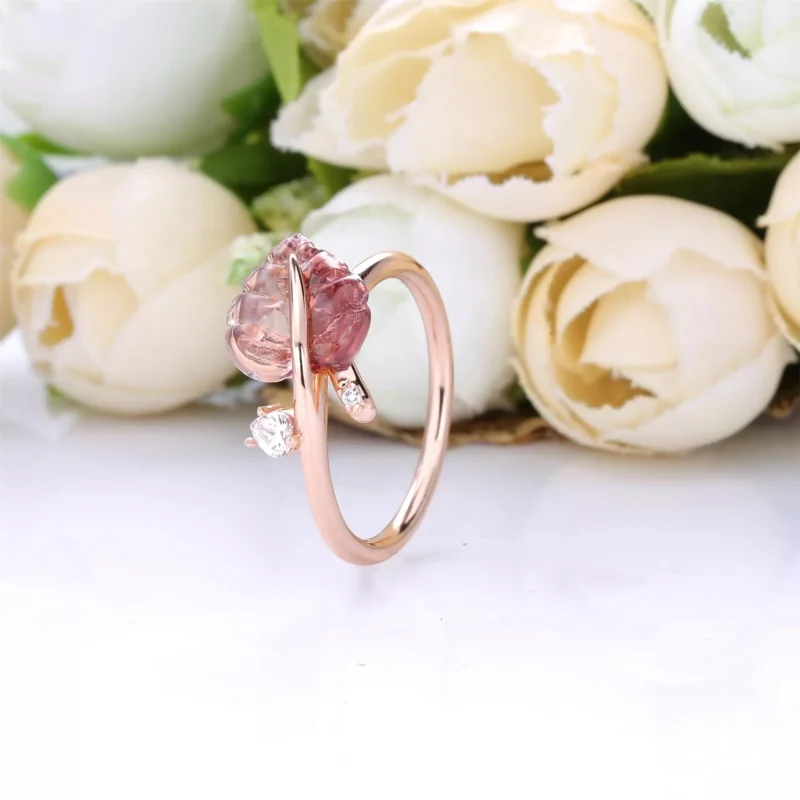 (bild till) Pandora Ring Rosa Murano -Glasblad - 188319Pmu - View 2