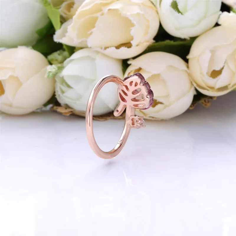 (bild till) Pandora Ring Rosa Murano -Glasblad - 188319Pmu - View 3