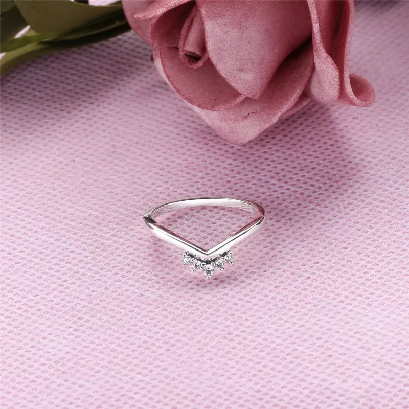 (bild till) Tiara Wishbone Ring - 198282Cz - View 2