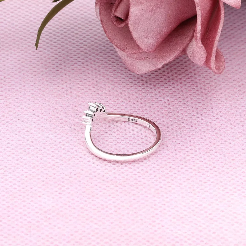 (bild till) Tiara Wishbone Ring - 198282Cz - View 3