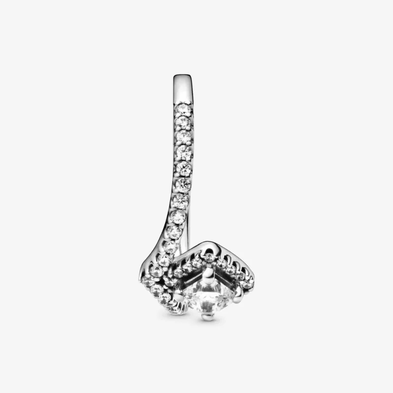 (bild till) Kvadratisk Skimrande Wishbone Ring - 198420C01 - View 2