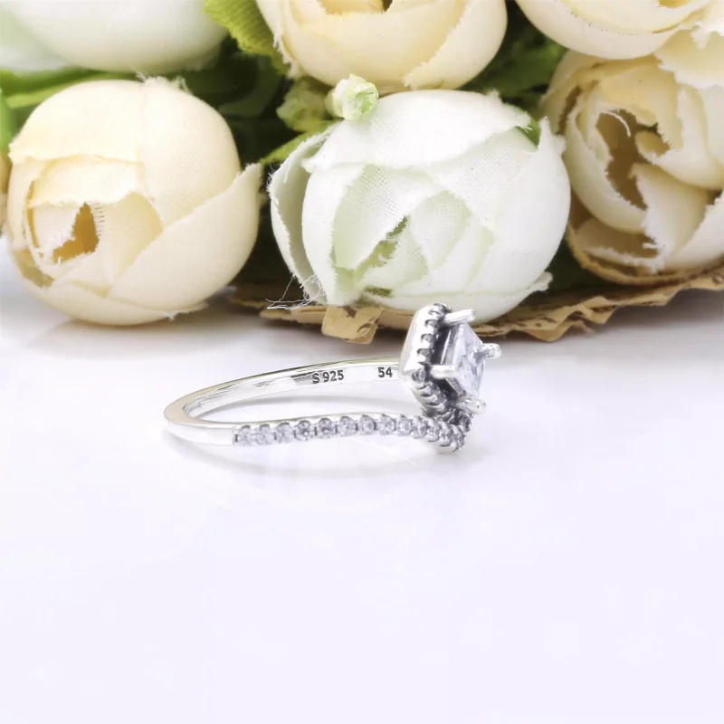 (bild till) Kvadratisk Skimrande Wishbone Ring - 198420C01 - View 4
