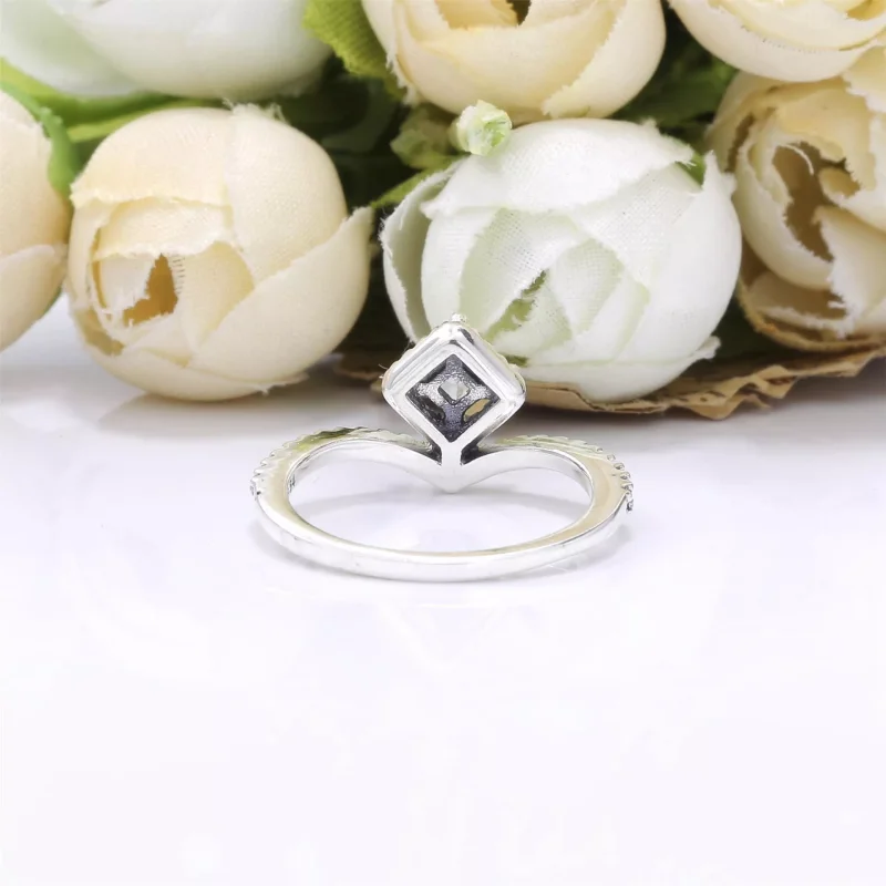 (bild till) Kvadratisk Skimrande Wishbone Ring - 198420C01 - View 5