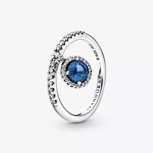 (bild till) Pandora Ring Blå Dinglande Runda - 198491C01B