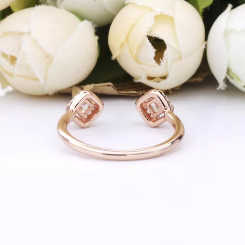 (bild till) Pandora Ring Fyrkantig Gnista 14 Karat Roséguld - 188506C01 - View 3