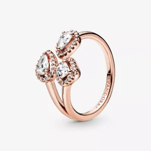 (bild till) Pandora Ring Geometriska Former 14 Karat Roséguld - 188494C01
