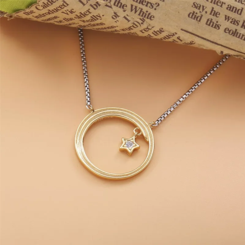 (bild till) Pandora Halsband Himmelska Stjärnskottet 14 Karats Guldpläterad - 368515C01 - View 2