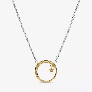 (bild till) Pandora Halsband Himmelska Stjärnskottet 14 Karats Guldpläterad - 368515C01