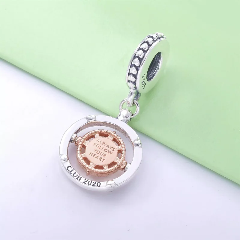 (bild till) Pandora Hängberlock Pandora Club 2020 -Kompass 14 Karat Roséguld - 788590C01 - View 2