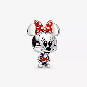 (bild till) Disney Mimmi Pigg Prickig Klänning & Rosett Berlock - 798880C02
