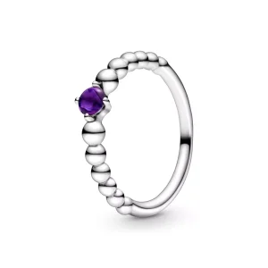 (bild till) Februari Födelsesten Lila Pärlad Ring - 198867C03
