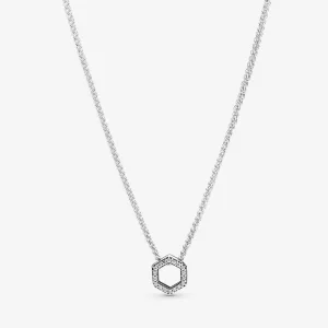 (bild till) Glittrande Bivaxkaka Hexagonalt Halsband