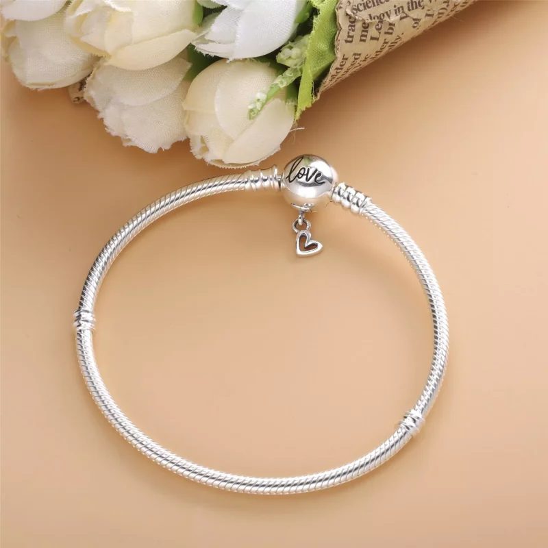 (bild till) Pandora Armband Ormkedja Och Hjärta - 598698C00 - View 3