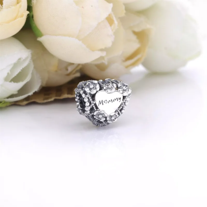 (bild till) Pandora Berlock Openwork Flower Heart Mamma - 798892C00 - View 2