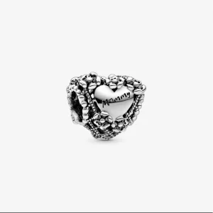 (bild till) Pandora Berlock Openwork Flower Heart Mamma - 798892C00