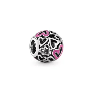 (bild till) Pandora Berlock Rosa Openwork Freehand Hjärta - 798677C01