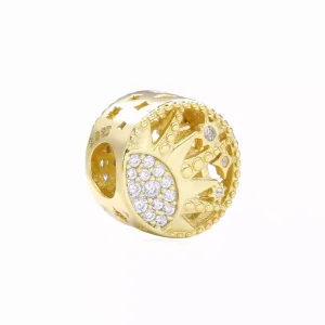 (bild till) Pandora Berlock Sol Openwork 14 Karats Guldpläterad - 768778C01