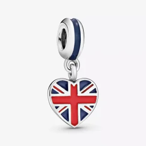 (bild till) Pandora Hängberlock Storbritanniens Flaggahjärta - 791512Enmx