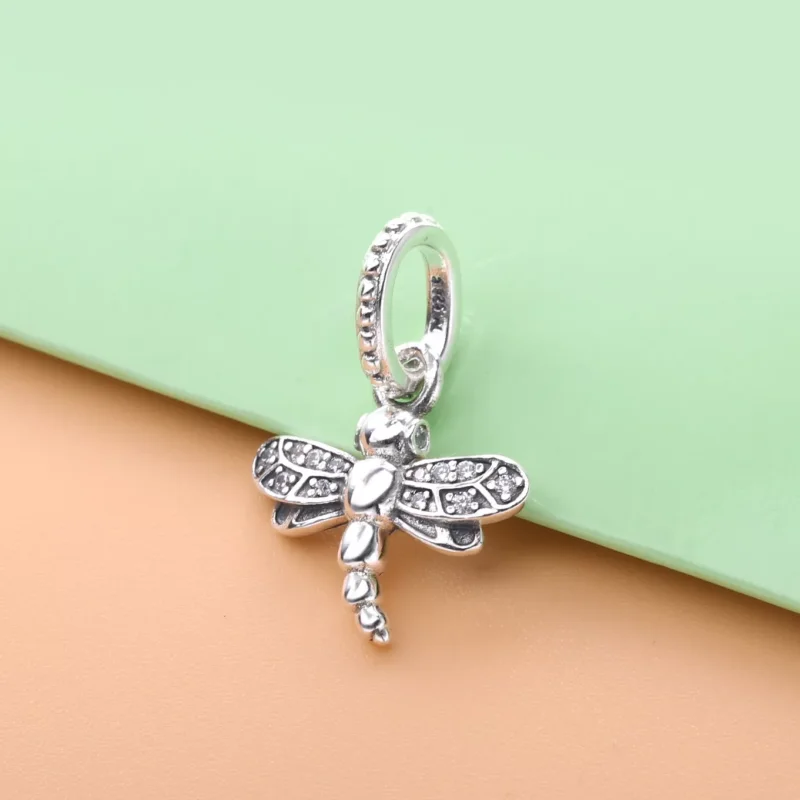 (bild till) Pandora Hängsmycke Mousserande Dragonfly 14 Karat Roséguld - 388803C02 - View 2