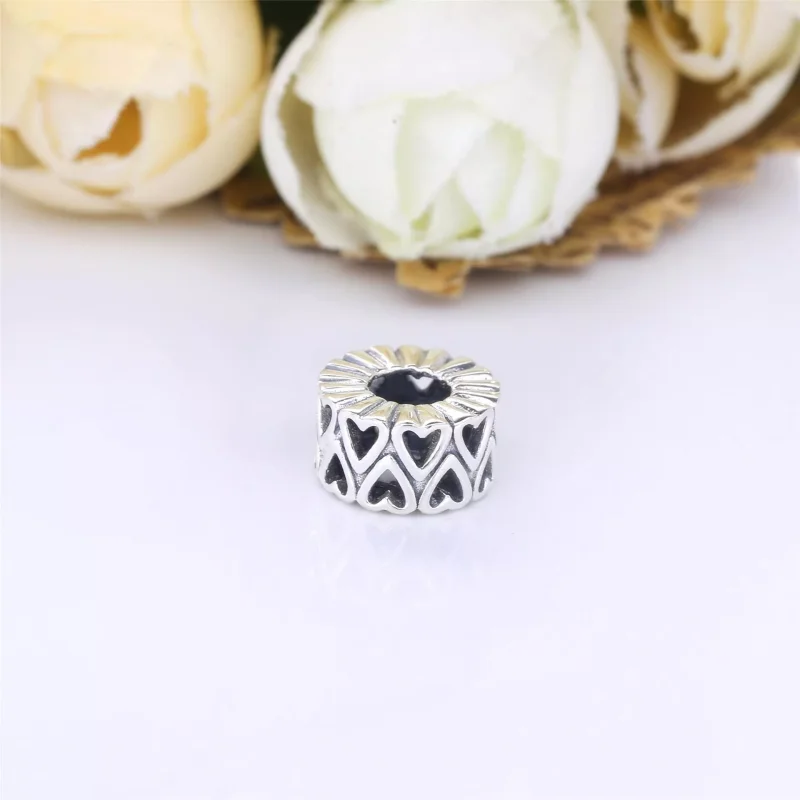 (bild till) Pandora Mellanled Openwork Freehand Hjärta - 798694C00 - View 2
