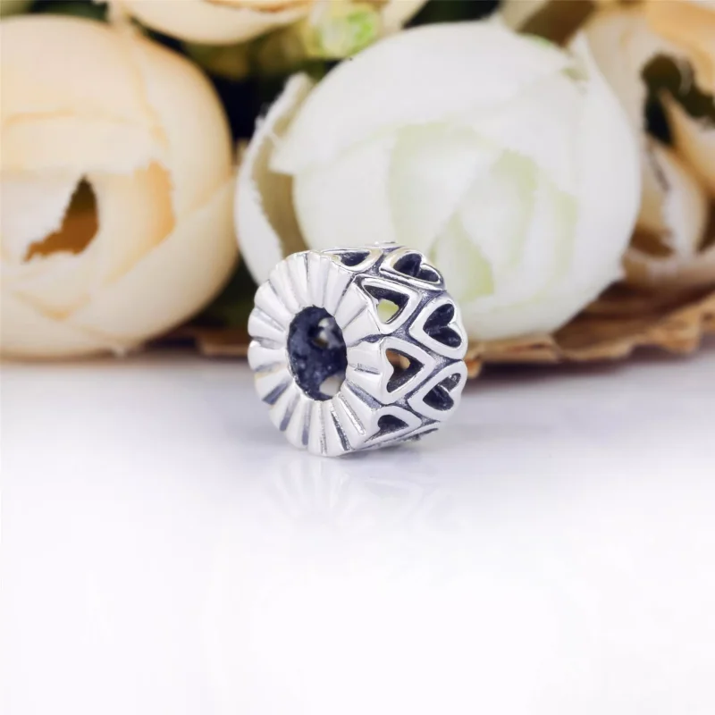 (bild till) Pandora Mellanled Openwork Freehand Hjärta - 798694C00 - View 3