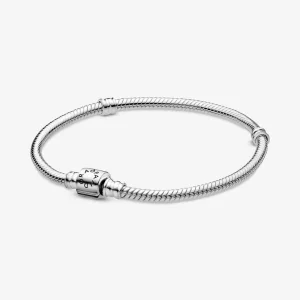 (bild till) Pandora Moments Cylinderformat Lås Ormkedjearmband - 598816C00
