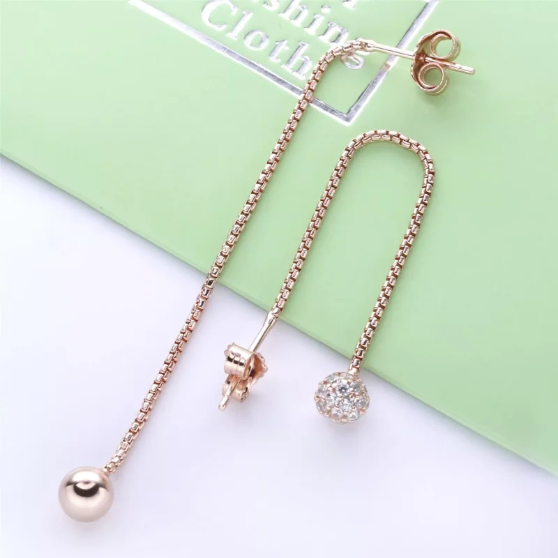 (bild till) Pandora Örhängen Polerad & Pavé 14 Karat Roséguld - 288325Cz - View 4