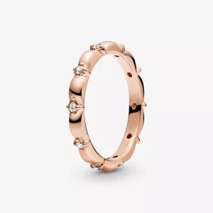 (bild till) Pandora Ring Blomma Kronblad Band 14 Karat Roséguld - 188791C01