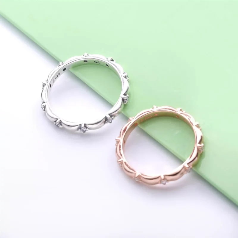 (bild till) Pandora Ring Blomma Kronblad Band - 198791C01 - View 3