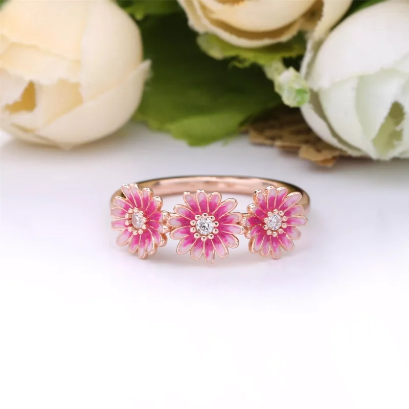 (bild till) Ring Med Rosa Tusenskönor - 188792C01 - View 3