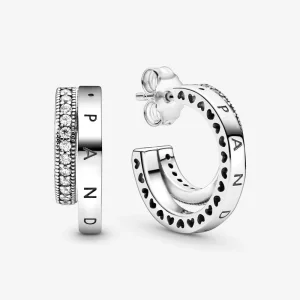 (bild till) Dubbla Pavé Creoler - 299056C01