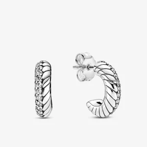(bild till) Pandora Creoler Pavé Ormkedjemönster - 299091C01