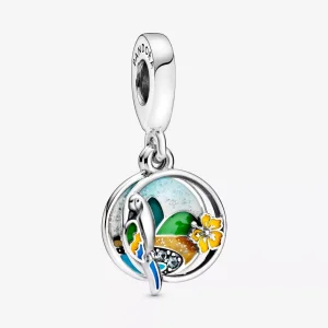 (bild till) Pandora Hängberlock Brasiliansk Strand Och Papegoja - 798919C01