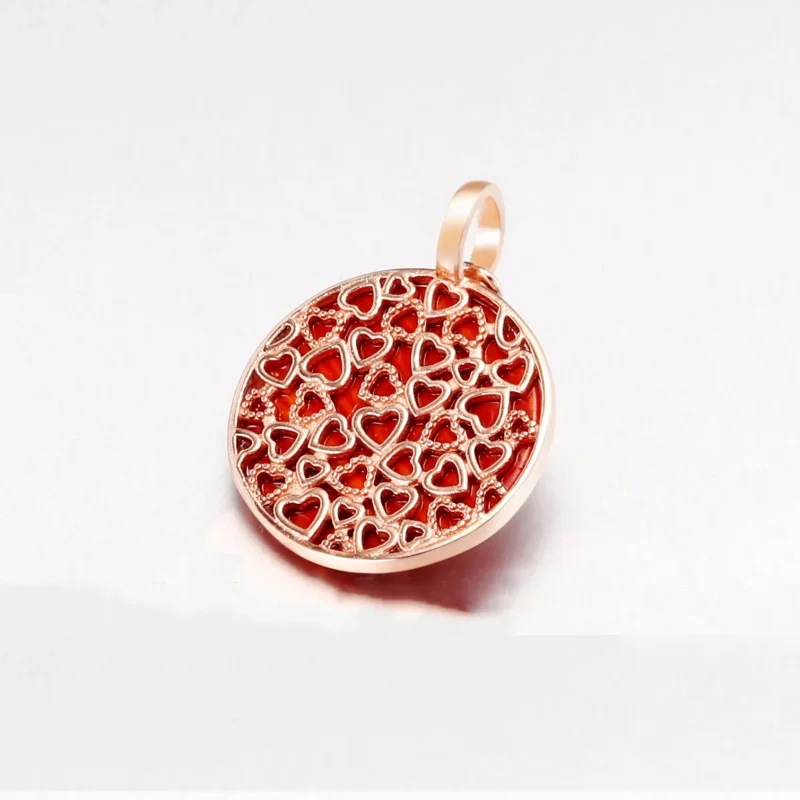 (bild till) Pandora Hängsmycke Rött Murano -Glas 14 Karat Roséguld - 388148Rmu - View 2