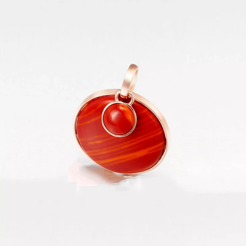 (bild till) Pandora Hängsmycke Rött Murano -Glas 14 Karat Roséguld - 388148Rmu - View 4