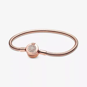 (bild till) Pandora Moments Glittrande Crown O Ormkedjearmband - 589046C01