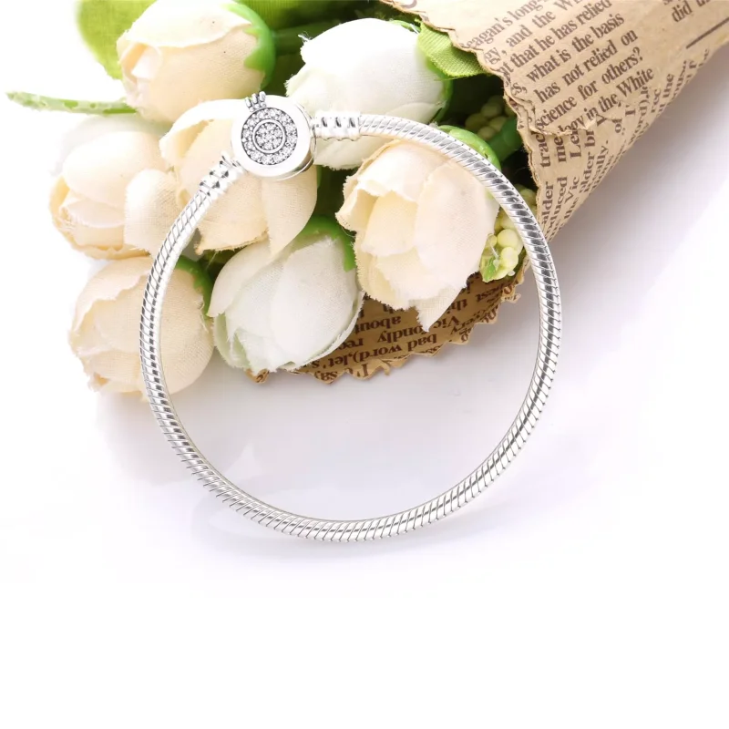 (bild till) Pandora Moments Glittrande Crown O Ormkedjearmband - 599046C01 - View 3