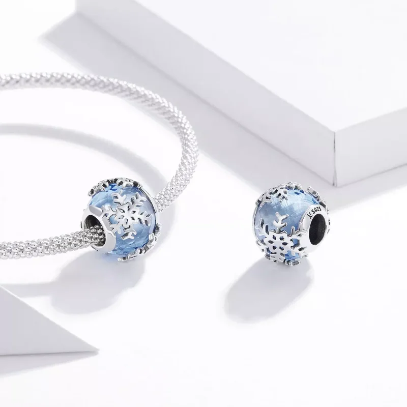 (bild till) Pandora Stil Berlock Crystal Snowflake - Scc1666 - View 4