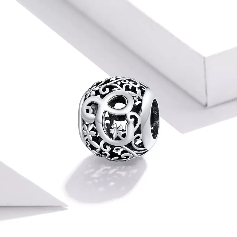 (bild till) Pandora Stil Berlock Openwork Flower Letter C - Scc1444-C - View 2