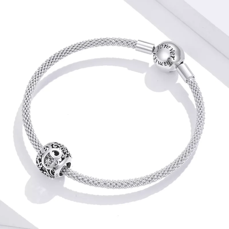 (bild till) Pandora Stil Berlock Openwork Flower Letter C - Scc1444-C - View 3