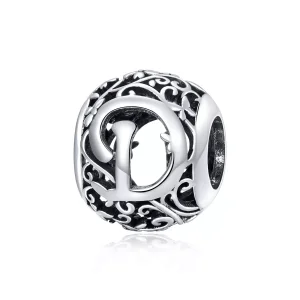 (bild till) Pandora Stil Berlock Openwork Flower Letter D - Scc1444-D